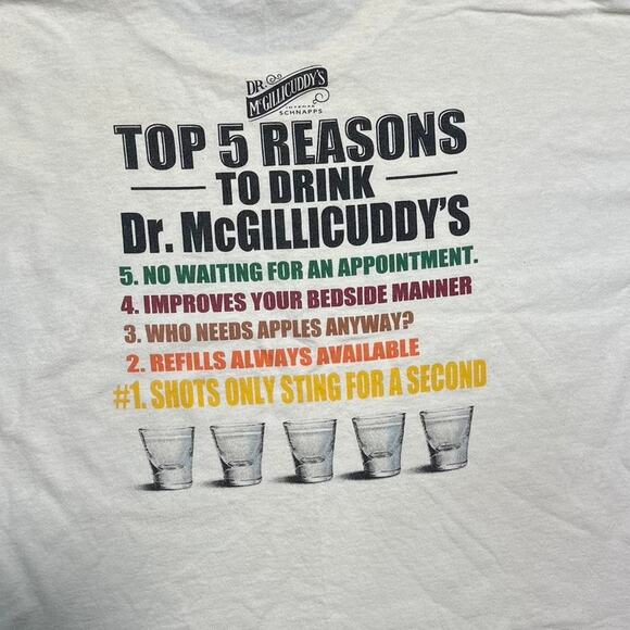 Vintage Y2K 2000s Dr. Mcgillicuddy's Tee Mens XL Schnapps Boxy Liquor Shirt - Picture 3 of 3